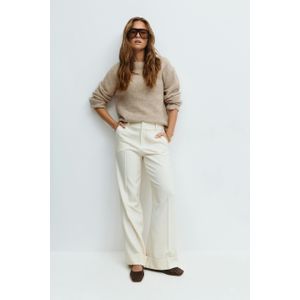Mid waist wide trousers