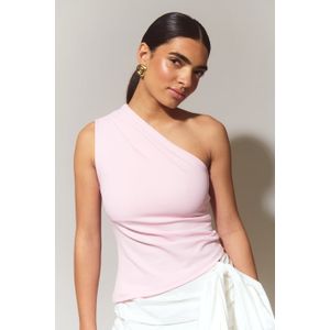 One shoulder drapy top