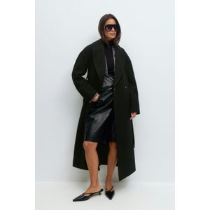 Shawl collar long coat