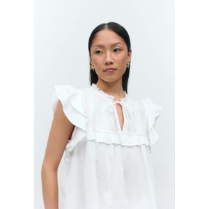 Poplin frill top