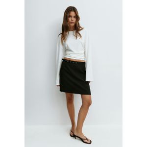 Belted mini skirt