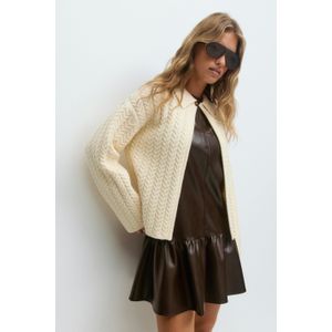 Cable knitted cardigan