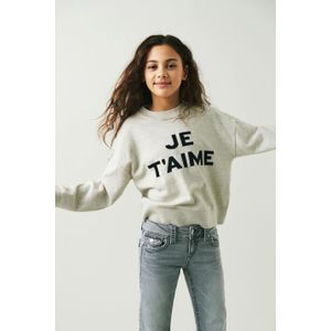 Y knitted embroidery sweater