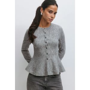 Knitted peplum cardigan
