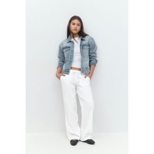 Linnen Broeken - Wit - Lage Taille - Wijde Pijpen - Met Zakken