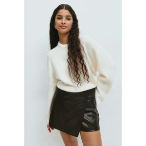 Mini wrap pu skort