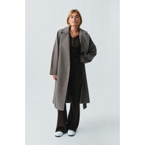 Belted long coat