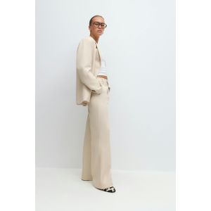 Straight twill trousers