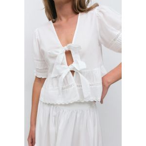 Tie blouse