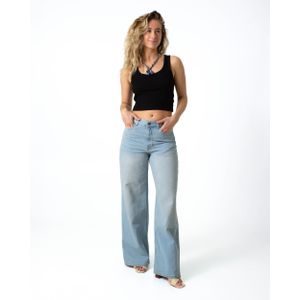 Kuyichi - Harper Loose Flare Light Blue - Duurzame Flared Jeans - Light Blauw - Maat 32 / 30 - 70% Biologisch Katoen, 30% Gerecycled Katoen