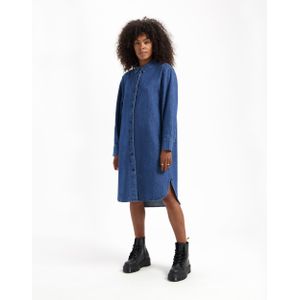 Kuyichi - Sabine Denim Dress - Duurzame Jurk - Lily Blauws - Maat XS - 60% Organic Cotton, 20% Recycled Linen, 20% Post-Consumer Recycled Denim