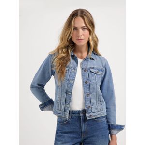 Kuyichi - Chelsea Jacket Vintage Blue - Duurzame Jas - Light Blauw - Maat XS - 100% Biologisch Katoen