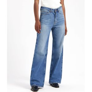 Kuyichi - Harper Loose Flare Rosebowl Blue - Duurzame Flared Jeans - Rosebowl blue - Maat 30 / 34 - 70% Organic Cotton, 30% Recycled Cotton