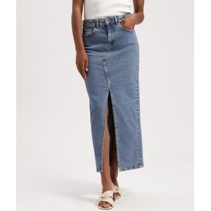 Kuyichi - Coda Denim Skirt - Duurzame Rok - Mine blue - Maat 25 - 99% Regenerative cotton, 1% Elastane