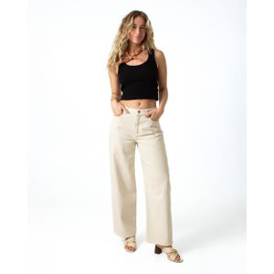 Kuyichi - Lucy Loose Ecru - Duurzame Mom Jeans - Ecru - Maat 25 / 30 - 100% Biologisch Katoen
