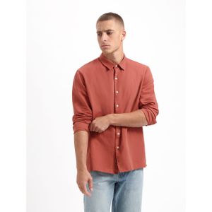 Kuyichi - Milan Shirt - Duurzame Chino Broek - Terra - Maat S - 52% Biologisch Katoen, 48% Linnen