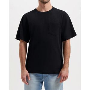 Kuyichi -  Liampo T-shirt - Duurzaam T-shirt -  Jet Zwart - Maat L - 100% Biologisch Katoen