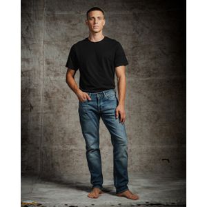 Kuyichi - Jim Regular Slim Aged Indigo - Duurzame Regular Jeans - Aged Indigo - Maat 31 / 34 - 99% Regenerative cotton, 1% Elastane
