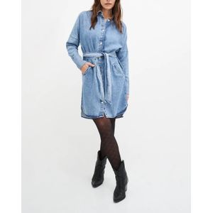 Kuyichi - Mara Denim Dress - Duurzame Jurk - True Blauw - Maat XS - 100% Tencel™ van Lyocell