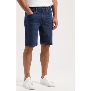 Kuyichi - Scott Short Basic Blue - Duurzame Regular Jeans - Basic Blauw - Maat 28 - 99% Regeneratief katoen, 1% Elastaan