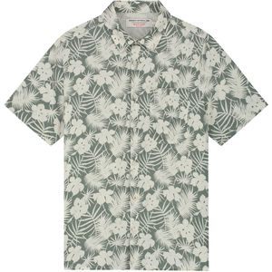 Kuyichi -  Nolan Shirt Printed - Duurzaam Shirt -  Army Groen - Maat L - 52% Biologisch Katoen, 48% Linnen