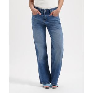 Kuyichi - Lena Loose Rosebowl Blue - Duurzame Mom Jeans - Rosebowl blue - Maat 30 / 34 - 70% Organic Cotton, 30% Recycled Cotton