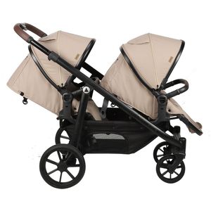 Topmark 2Combi - Duo Kinderwagen - Tweeling kinderwagen - incl twee wandelwagen zitjes - Zand