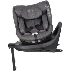 BabyGO Prime 360 autostoel - Draaibare i-Size autostoel met isoFix - voor kinderen van 40-125cm - Grijs