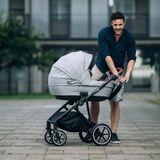 FreeON Kinderwagen Zen Deluxe 4in1 - Lichtgrijs  (incl. autostoel & isofix base)