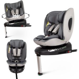 Baninni Tullio - Autostoel voor kinderen van 40-150cm - 360° Draaibaar - i-Size - isofix bevestiging - Grijs