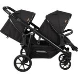 Topmark 2Combi - Duo Kinderwagen - Tweeling kinderwagen - incl twee wandelwagen zitjes - Zwart