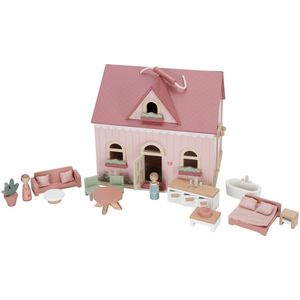 Little Dutch Houten Poppenhuis - Draagbaar - Roze