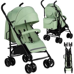 MoMi Akira - Buggy - compacte & lichtgewicht - Paraplu buggy - Groen (geschikt van 6mnd - 15kg)