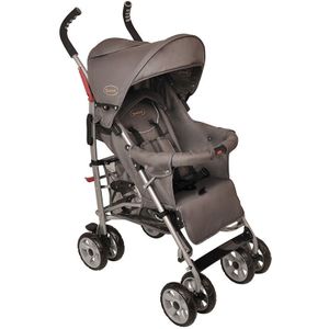 Baninni Buggy - Luca - Wandelwagen met zonnekap & boodschappenmand - Grijs (geschikt van 6mnd - 15kg)