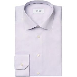 Eton overhemd effen paars slim fit katoen