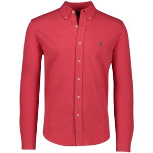 Polo Ralph Lauren rood overhemd katoen effen