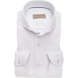 Overhemd John Miller Tailored Fit wit met cutaway boord