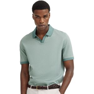 Bugatti polo turquoise zonder knopen katoen wijde fit
