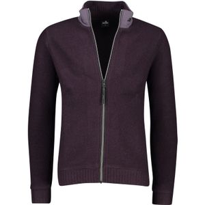 Vanguard vest aubergine rits effen wol