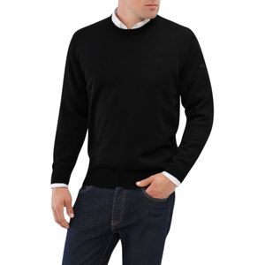 Maerz pullover ronde hals zwart merinowol