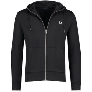 Fred Perry vest zwart met capuchon