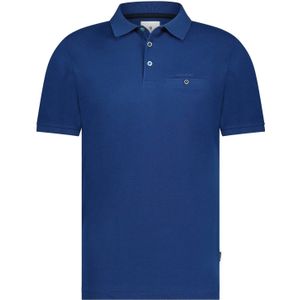 State of Art poloshirt wijde fit blauw effen