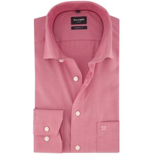 Overhemd Olymp Modern fit roze met borstzak strijkvrij