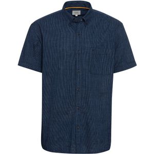 Camel Active navy korte mouw borstzakje gemêleerd wijde fit