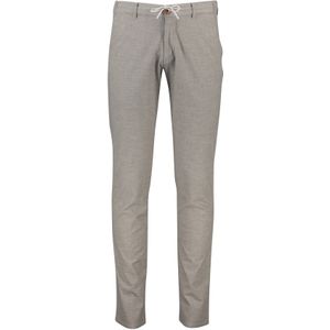 North84 Pantalon chino grijs gemêleerd katoen normale fit