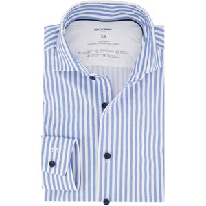 Olymp overhemd Luxor Modern Fit normale fit blauw gestreept katoen