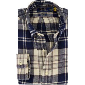 Polo Ralph Lauren - Custom Fit Overhemd - Wit - Flanel - 100% Katoen