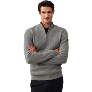 Cavallaro Sondrio trui half zip grijs Slim Fit