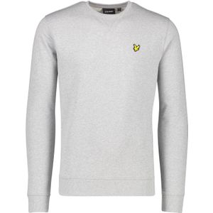 Ronde hals Lyle & Scott sweater grijs katoen slim fit