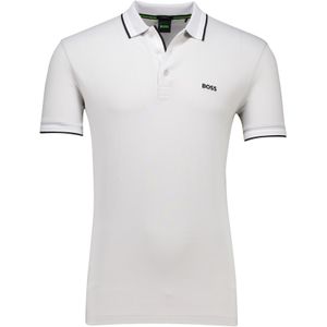 Hugo Boss polo paddy grijs regular fit korte mouw